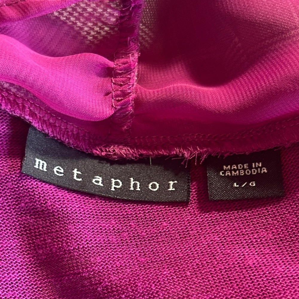 Metaphor Open Front Magenta Purple Cardigan - Large - Picture 2 of 9